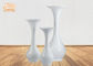 बड़े सजावटी शीसे रेशा तल vases संयंत्र बर्तन चमकदार सफेद इनडोर सजावट