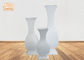 सजावटी चमकदार सफेद शीसे रेशा Centerpiece तालिका Vases तल Vases