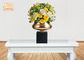 सोने की पत्ती शीसे रेशा फूल के बर्तन टेबल Vases पाले सेओढ़ लिया काले आधार पॉट प्लांटर्स