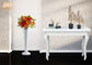 तीन आकार चमकदार सफेद शीसे रेशा पॉट प्लांटर्स फूल प्लांटर्स फर्श Vases