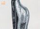 183 सेमी एच सिल्वर मोज़ेक ग्लास पॉलीरेसिन पशु मूर्तियाँ जिराफ़ मूर्तिकला तल प्रतिमा