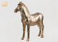 सजावटी सोने की पत्ती Polyresin पशु मूर्तियों घोड़े की मूर्तिकला तालिका प्रतिमा