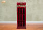 ब्रिटिश टेलीफोन बूथ भंडारण कैबिनेट प्राचीन लकड़ी भंडारण रैक MDF मंजिल रैक लाल रंग