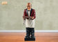 लाल पाली बटलर प्रतिमा फैट बावर्ची रसोई सजावट राल बटलर मूर्तिकला प्रतिमा 90 सेमी