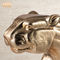 पशु सजावट राल तेंदुए की मूर्ति पॉलीरेसिन पशु मूर्तियों शीसे रेशा सोने की पत्ती खत्म
