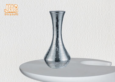 कृत्रिम फूलों के रेशा प्लांटर्स टेबल Vases सिल्वर मिरर ग्लास कलर