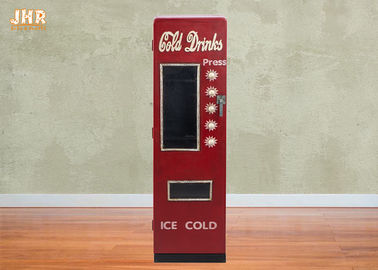 निजीकृत लकड़ी भंडारण कैबिनेट सजावटी लकड़ी के कैबिनेट पेय मशीन डिजाइन लाल रंग