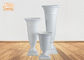 तुरही चमकदार सफेद शीसे रेशा उर प्लांटर्स Centerpiece तालिका Vases तल Vases
