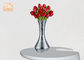 कृत्रिम फूलों के रेशा प्लांटर्स टेबल Vases सिल्वर मिरर ग्लास कलर