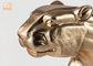 सोने की पत्ती Polyresin तेंदुए की मूर्तिकला फाइबर ग्लास पशु टेबल प्रतिमा मूर्तियों