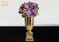 सोने की पत्ती वाले शीसे रेशा टेबल Vases Homewares सजावटी आइटम तुरही फर्श Vases