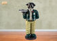 एंटीक डॉग फिगर्स पोलिरेसिन स्टैच्यू मूर्ति मूर्ति राल डॉग होल्डिंग ट्रे स्कल्पचर मल्टी कलर