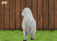 जीवन का आकार सफेद रंग पोलिरेसिन पशु मूर्तियाँ डॉली भेड़ की मूर्तिकला गार्डन सजावट