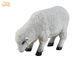 इंडोर व्हाइट पोलिरेसिन डॉली भेड़ की प्रतिमा पशु मूर्तियों तल मूर्तिकला सजावट